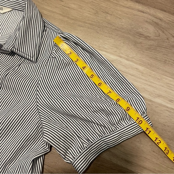 NWT Sugarhill Brighton Gillian Midi Smock Dress - Monochrome Stripe Size 12 US - Picture 13 of 13